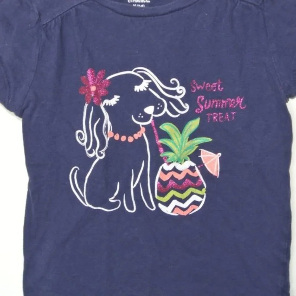 Gymboree Glitter Dog Tee Navy‎ Sweet Summer Treat 7